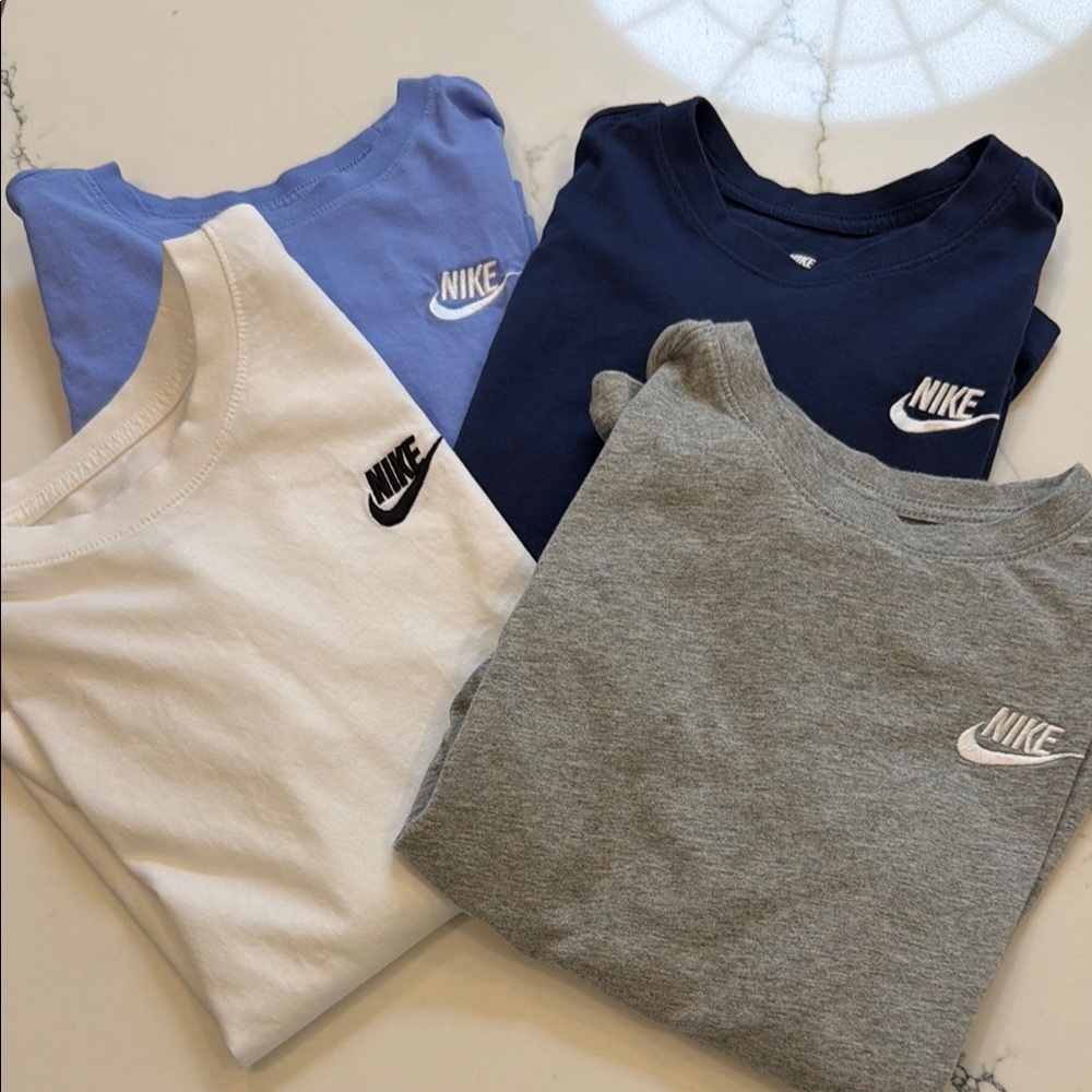 Nike Kids' T-Shirts - White, Blue, Gray